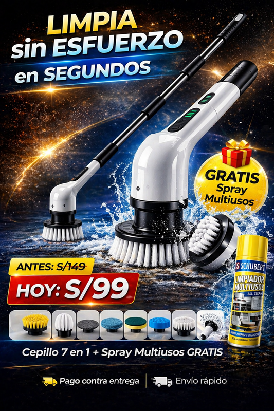 CEPILLO 7 EN 1 + SPRAY MULTIUSO